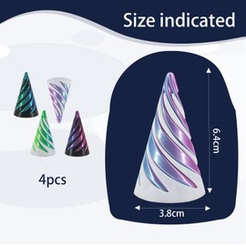 4 Pcs Spiral Cone Fidget toy, 3D Printed Fidget Toys, Impossible Cone Figet Toys, Beautiful and Durable Figet Toys Suitable for use at Home School Office and Outdoors