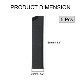 uxcell 5 Pcs Knife Cover Sleeves, 5.3" x 0.9" ABS Knives Edge Guard Blade Protector Universal Knife Sheath for Home Kitchen, Black