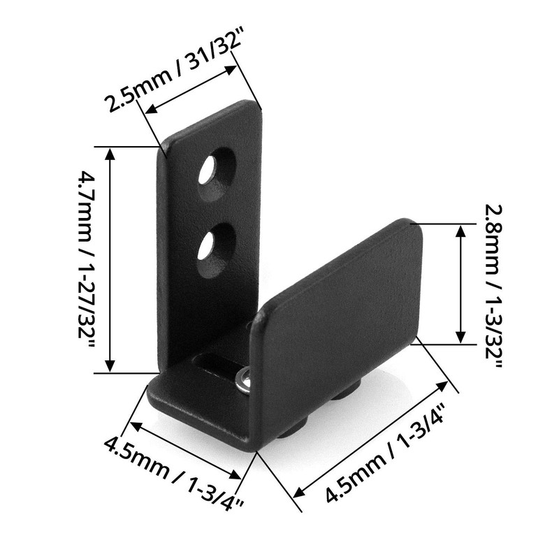 QWORK® Sliding Door Hardware Floor Guide Steel Adjustable Fit Distance