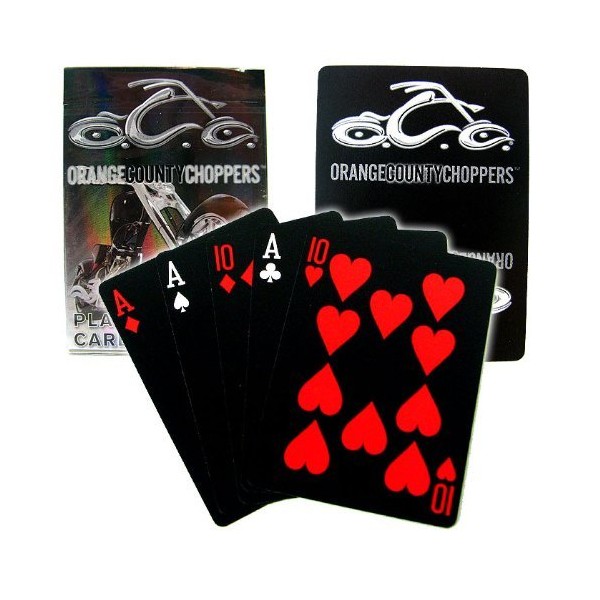 Trademark Poker Orange County Choppers Black Deck Playing Cards, Single Deck
