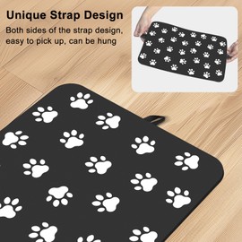 Pet Feeding Mat-Absorbent Dog Food Mat for Water Spill, Dog Mat for Food and Water Bowl, Quick Dry Dog Water Dispenser Mat, Dog Water Bowl Mat for Messy Drinkers, 12"*19"