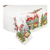 Benson Mills Christmas Village Tablecloth with Santa and Sleigh Textured