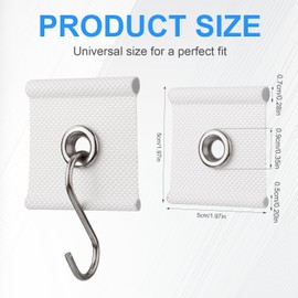 10pcs RV Awning Hooks, RV Awning Light Hooks for Pipe Rails 5/6 mm, 7/8 mm Awning S-Shaped Hooks for RV Canopy RV Awning Light Holder Camper Awning Hooks for Lights Clothes