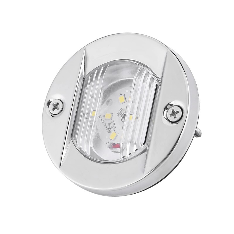 EVGATSAUTO Marine Boat LED Navigation Light, 12V White Stainless Steel