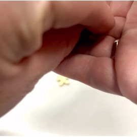 Bedazzlinbeads 2 Gold Plated Brown & Red Enamel 3/4" Ginger Bread Man Christmas Cookie Charms