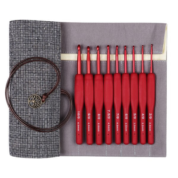 Coopay Crochet Hooks Set with Case, Crochet Hooks Soft Grip
