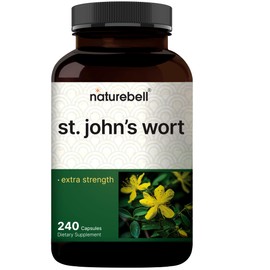 NatureBell St. John’s Wort Extract, 240 Capsules – 600 mg Per Serving – Non-GMO, cGMP Manufactured