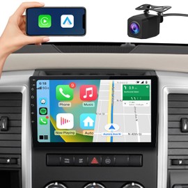 [2GB+64GB] Car Radio Stereo for Dodge Ram 1500 2500 3500 2009-2012 Jeep Wrangler JK 2007-2018 with CarPlay Android Auto