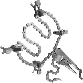 Strong Hand Tools, The Python, Pipe Alignment Chain Pliers, Adjustable Stainless-Steel Contacts, Replaceable Nickel Plated 48" Chain, 14" Max Diameter, PCA2048