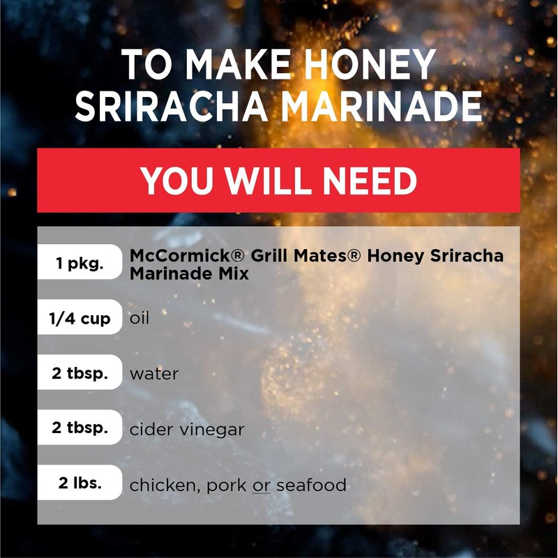 McCormick Grill Mates Honey Sriracha Marinade Mix, 1 oz (Pack