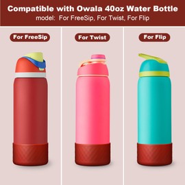 Silicone Boot for Owala Water Bottle 40 oz, Anti-Slip Protective Sleeve for FreeSip/Twist/Flip Stainless Steel Water Bottles Accessories