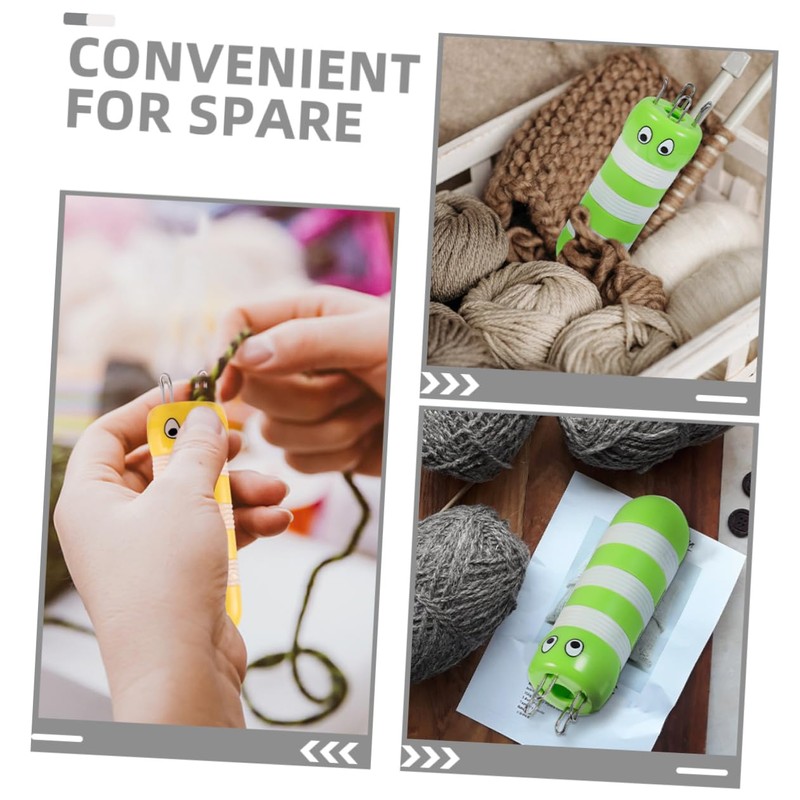 LIFKOME 2pcs Cute Bee Yarn Knitter Hand-Knitting Weaving Tool for