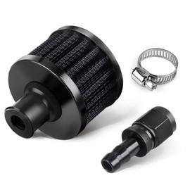 CNRAQR 9mm Fuel Cell Breather/Vent Air Filter 6AN Female Fitting Kit