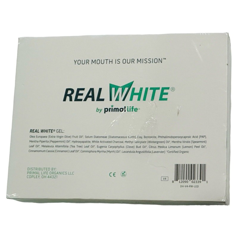REAL WHITE PRIMAL LIFE ORGANICS REAL WHITE TEETH WHITENING SYSTEM