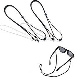 ALLVD Glasses Straps Fashionable Misplaced Adjustable Glasses with Chain for Men and Women, Available at Any Time 2 Sets