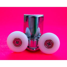 2 x L067 Bottom Shower Door Rollers/Wheels/Runners, 23mm Diameter, 5.8mm Thickness, Chrome Plastic Cover, Compatible with Aqualisa, Aquaflow, CEDA, Ideal Standard