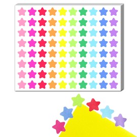 1200 Pieces, 12mm - Coloured Star Stickers, Reward Stickers for Children - 10 Colours