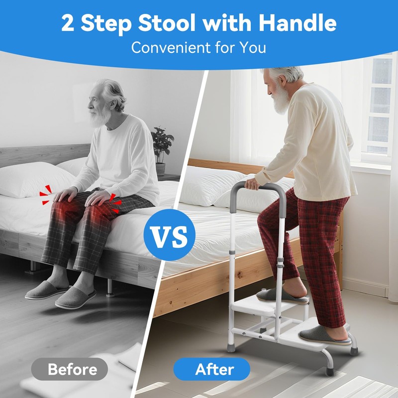 Step Stool with Handle - Heavy Duty Step Stool with