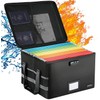 File Box with Lock - Fireproof Document Box File Organizer