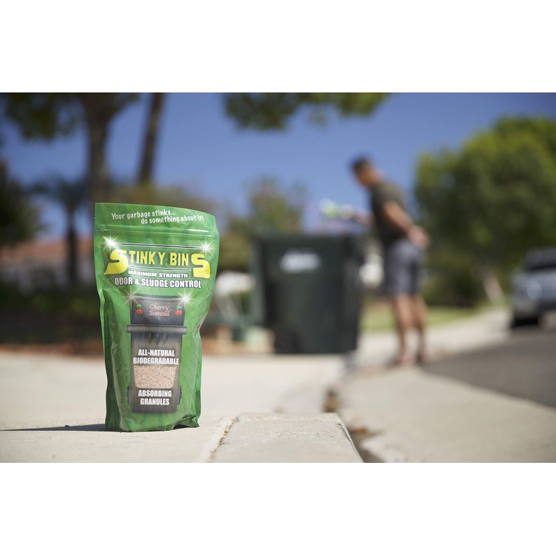 Stinky Bins Garbage Odor Eliminator – Cherry Scented Absorbing Granules