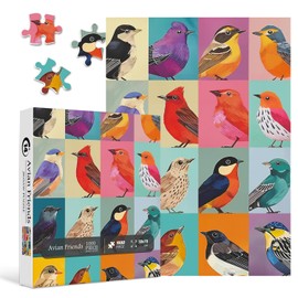 Bird Puzzles for Adults 1000 Pieces and Up, Animal Bird Puzzles Collects 16 Colorful Birds Collage Jigsaw Puzzle, Nature Spring Bird Puzzle as Home Wall Decor