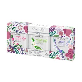 Yardley London Talc Trio Set - Gifts Set for Women, Christmas Gifts for her - Ideal for Birthday, Anniversaries, New Year Eve - Vegan Friendly, Cruelty Free.