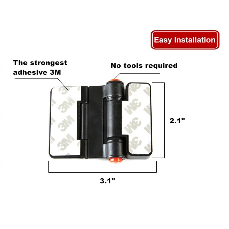 Refrigerator Adhesive Locks Double Button Fridge Door Lock with Key,
