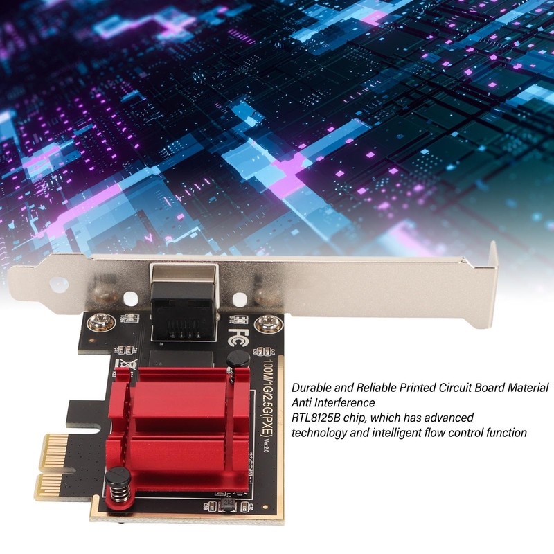ASHATA PCIe Network Adapter, RTL8125B 10 100 1000 2500 Mbps