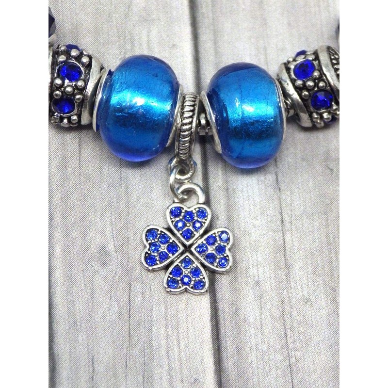 Stainless Steel Chain Charms Thurcolas Manhattan Model with Clover Pendant