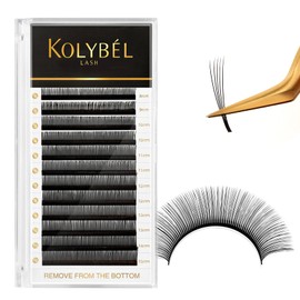 KOLYBEL 5D Flower Spikes Lashes,Premade 5D Flora Spike Lash Extensions, 0.07 C Curl Matte Black Wispy Volume Eyelash Extensions, Professional Salon Use 5D Spike Lashes(0.07-C-8-15mm)