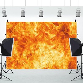 ZJRBJB 10x8ft Fire Backdrop for Party Photoshoot Roaring Flame Backdrop Backdrop for Fire Fighter Themed Birthday Party Campfire Bonfire Party Supplies Fire Party Decorations Portrait Photo Props