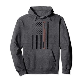 Vintage USA Flag Pool Stick Funny Billiards Gift Men Women Pullover Hoodie