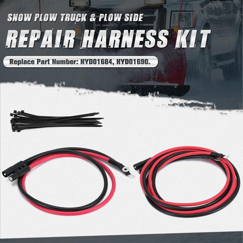 HYD01684 HYD01690 Truck and Plow Side Power Ground Cable Fit