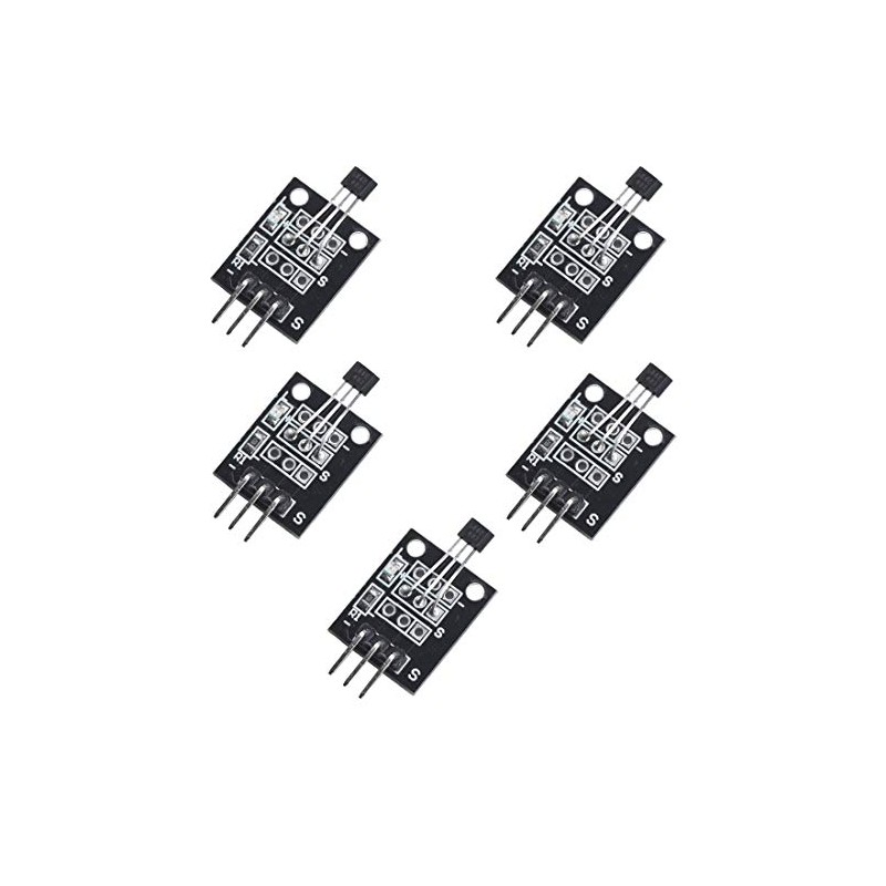 HiLetgo 5pcs Hall Effect Magnetic Sensor Module 3144E A3144 Hall