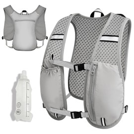 Running Vest for Men and Women, Running Backpack with 500 ml Water Bottle, Hydration Vest, Running, Adjustable Chest Straps, Ultralight & Breathable for Outdoor Runs, Jogging, Hiking, Cycling