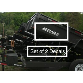 BRI-MAR Trailers OEM Replacement TRAILER DECAL Stickers - SET OF 2 - 24” White