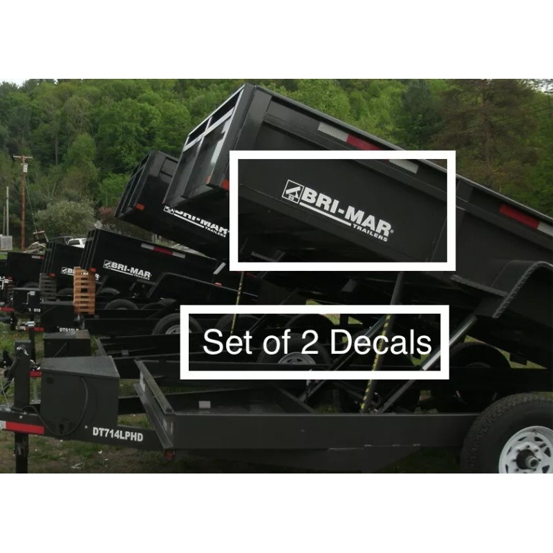 BRI-MAR Trailers OEM Replacement TRAILER DECAL Stickers - SET OF