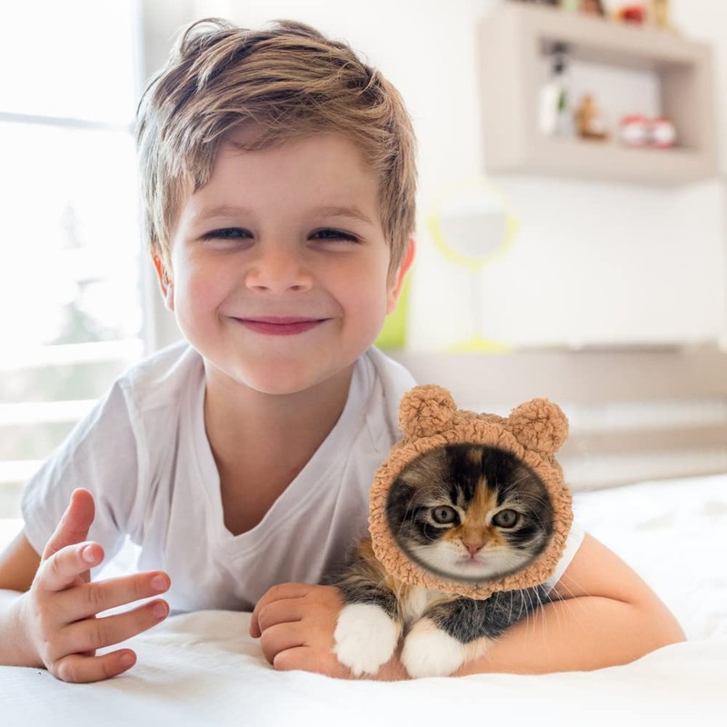 JOICEE Cute Cat Costume Warm Bear Hat Adjustable Soft Small