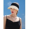 Rulala Fancy Womens Sun Hat Straw Visor UV Protection Wide