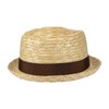 Basiquench Pork Pie, Moisture-Resistant Straw Roll Hat, Hat, Straw Straw,