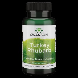 Swanson Turkey Rhubarb Root Capsules, 500 mg, 100 Count