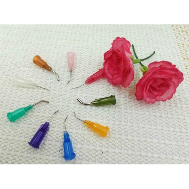 10Pcs Mixed Blunt Tip Dispensing Needles Pre-Bent Needle Tips14G-27G for