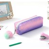 DUORUIMI Rainbow Pencil Case Pen Case Large Capacity Glitter Office