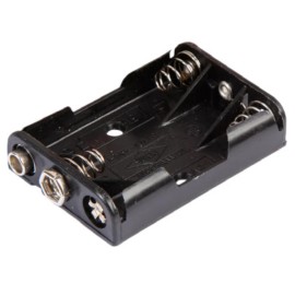 Multicomp Pro 3 x AAA Battery Casing Housing Enclosure Holder with Snap-On Terminals (1 pc)