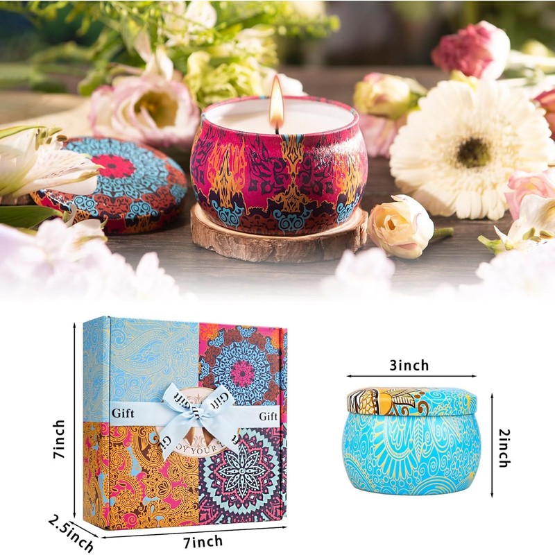 Candle Gift Set for Women, 4 Pack Long Lasting Lavender