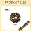 4 PCS Big Leopard Print Hair Scrunchies for Women, Soft