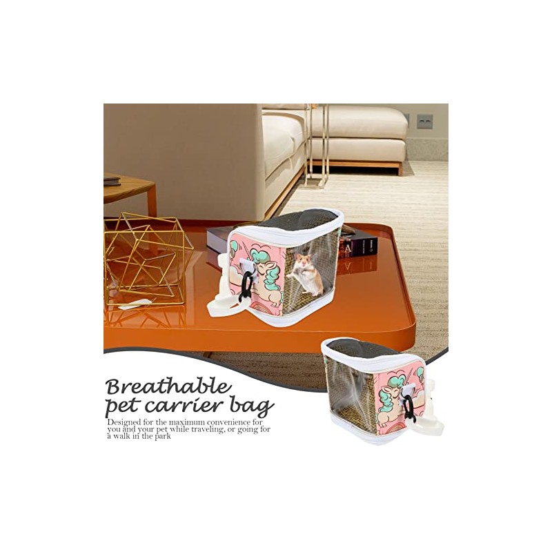 Mipcase Transportín para Hámster Bolsa De Transporte para Animales Pequeños