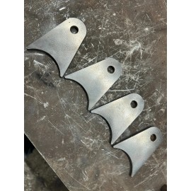 Steel Grip Solutions 4 Link Tab Bracket, 1/4” Thick, 5/8” Hole, 2-5/8” Tall, for 3” Tube – Set of 4