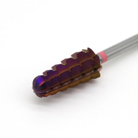 Fasaki VOLCANO 3XC Tungsten Carbide Nail Drill Bits 3/32 - Fastest Safety Remove Acrylic, Hard Gel, Save Time Long-Lasting Nail Drill Bits With Purple Coarse Cover