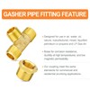 GASHER 2PCS Brass Male Tee Pipe Fitting T Adapter, 3